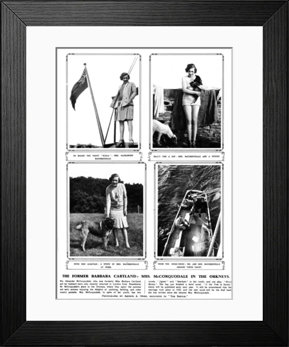 Framed Print : Barbara Cartland in the Orkneys Framed Print : Barbara Cartland in the Orkneys