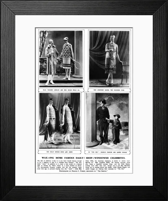 Framed Print : Wax celebrities in Paris shop windows Framed Print : Wax celebrities in Paris shop windows