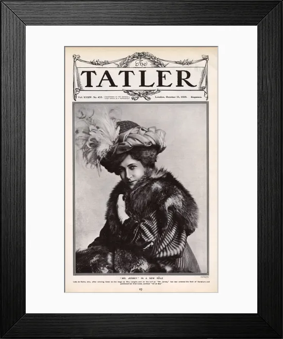 Framed Print : Tatler front cover of Lady de Bathe (Lillie Langtry) Framed Print : Tatler front cover of Lady de Bathe (Lillie Langtry)