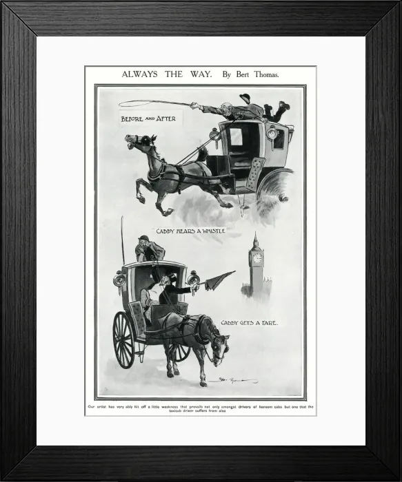 Framed Print : Always the way cartoon by Bert Thomas 1909 Framed Print : Always the way cartoon by Bert Thomas 1909