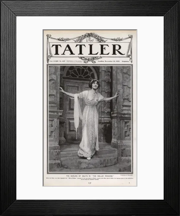 Framed Print : Front cover of the Tatler - Miss Lily Elsie Framed Print : Front cover of the Tatler - Miss Lily Elsie