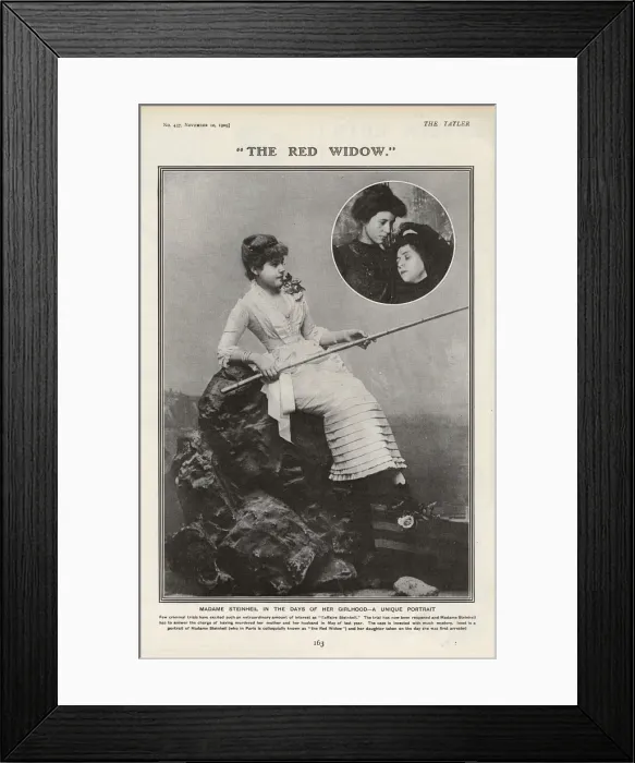 Framed Print : Photo of Madame Steinheil - The Red Widow - in the Tatler Framed Print : Photo of Madame Steinheil - The Red Widow - in the Tatler