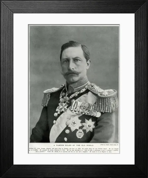 Framed Print : Kaiser Wilhelm II Framed Print : Kaiser Wilhelm II