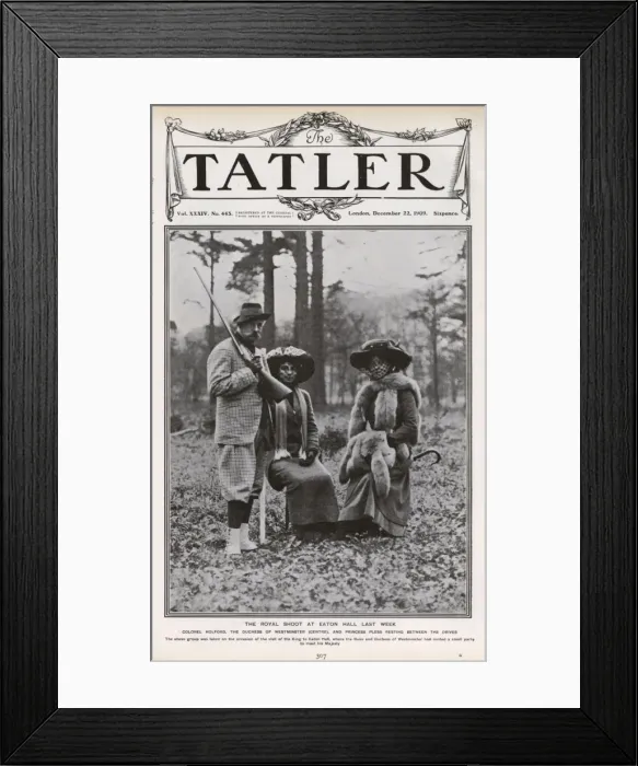 Framed Print : Front cover of the Tatler - Royal shoot at Eaton Hall Framed Print : Front cover of the Tatler - Royal shoot at Eaton Hall