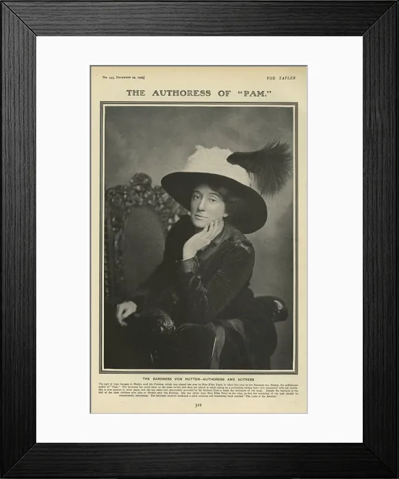 Framed Print : Photo of Baroness von Hutten in the Tatler Framed Print : Photo of Baroness von Hutten in the Tatler