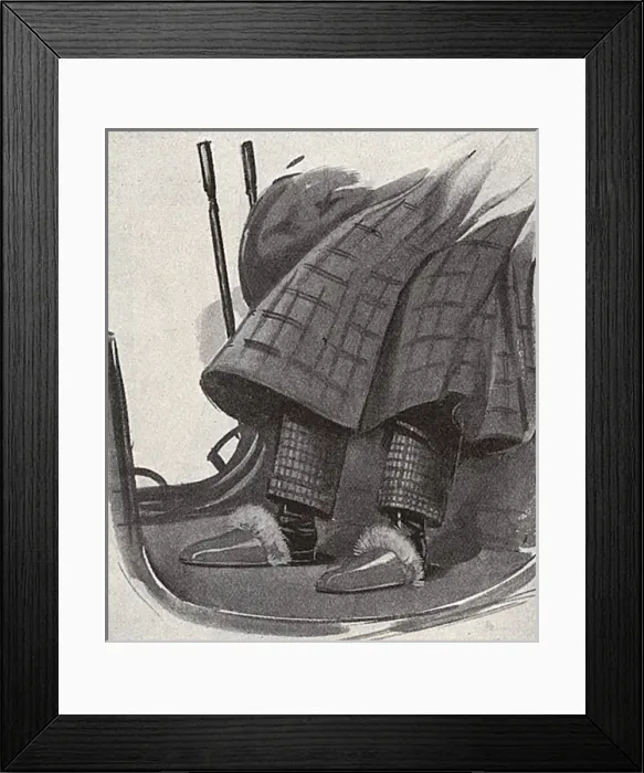 Framed Print : Illustration of fur-lined foot gloves in the Tatler Framed Print : Illustration of fur-lined foot gloves in the Tatler
