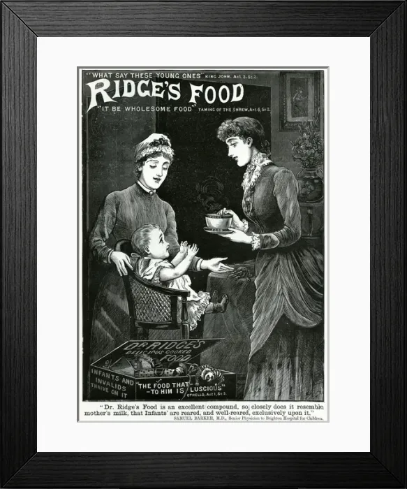 Framed Print : Advert for Dr Ridges food 1886
