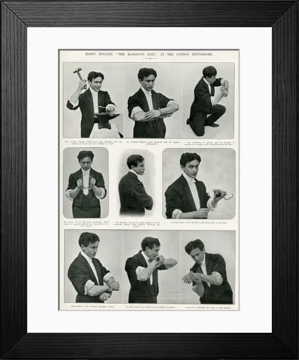 Framed Print : Harry Houdini Framed Print : Harry Houdini