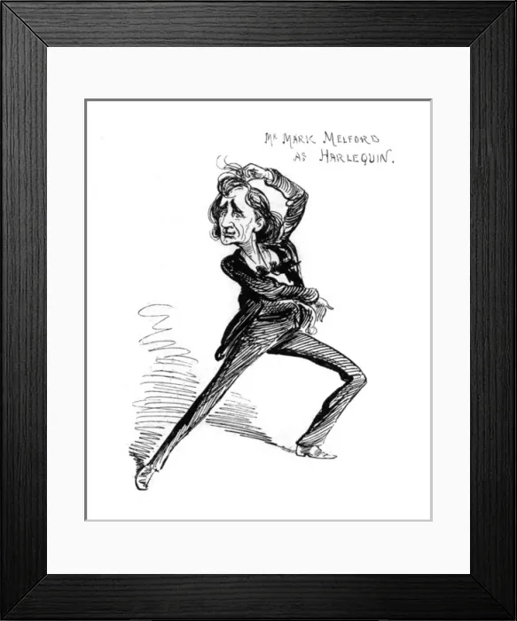 Framed Print : Mark Melford as Harlequin Framed Print : Mark Melford as Harlequin