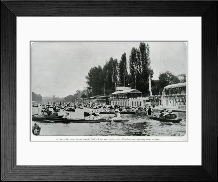 Framed Print : Crowded river during the Henley Regatta 1904