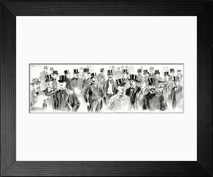 Framed Print : Edwardian men 1904 Framed Print : Edwardian men 1904