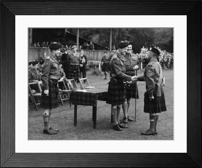Framed Print : Duke of Edinburgh visting Queens Own Cameron Highlanders