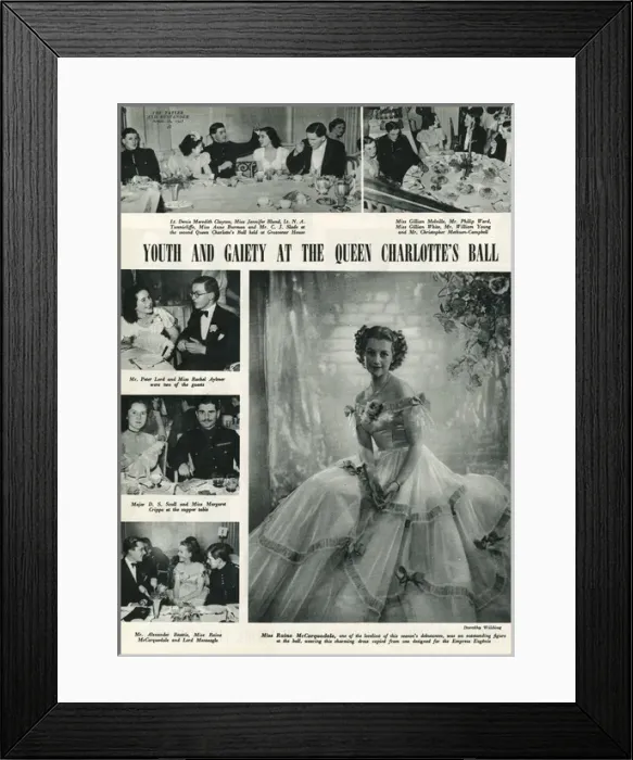 Framed Print : Queen Charlottes Ball: Raine McCorquodale(Spencer), 1947 Framed Print : Queen Charlottes Ball: Raine McCorquodale(Spencer), 1947
