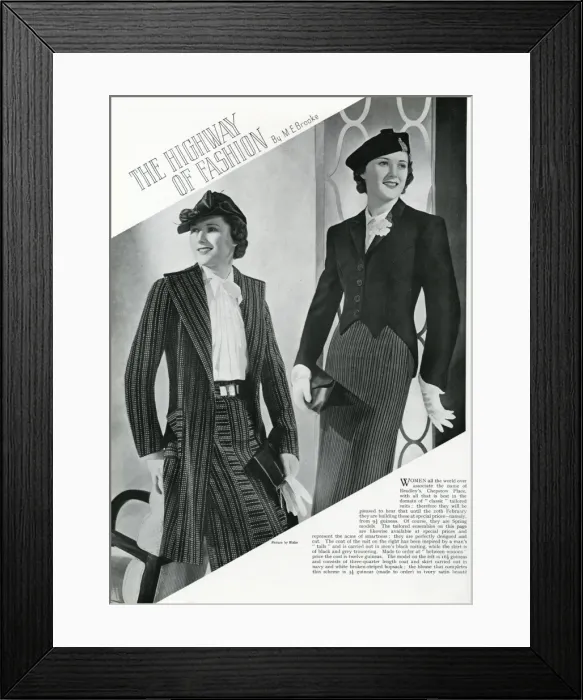Framed Print : Fashionable model 1937