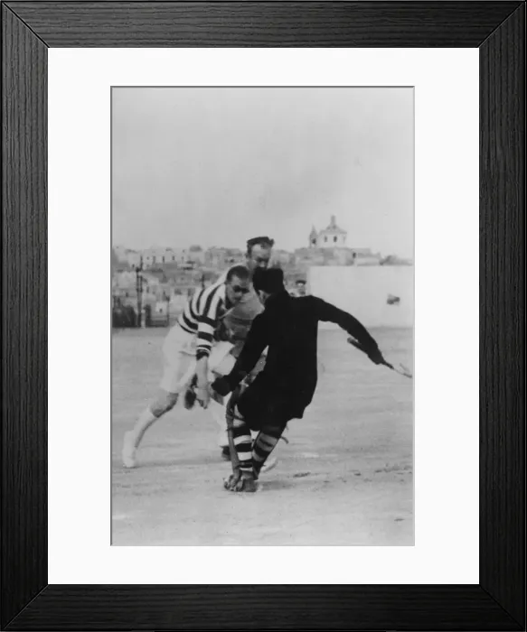 Framed Print : The Duke of Edinburgh plays hockey for HMS Chequers Framed Print : The Duke of Edinburgh plays hockey for HMS Chequers