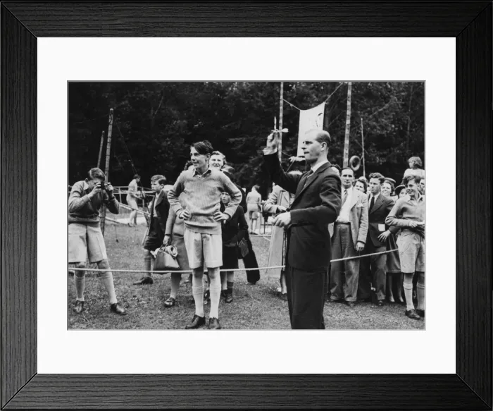 Framed Print : The Duke of Edinburgh visits Gordonstoun Framed Print : The Duke of Edinburgh visits Gordonstoun