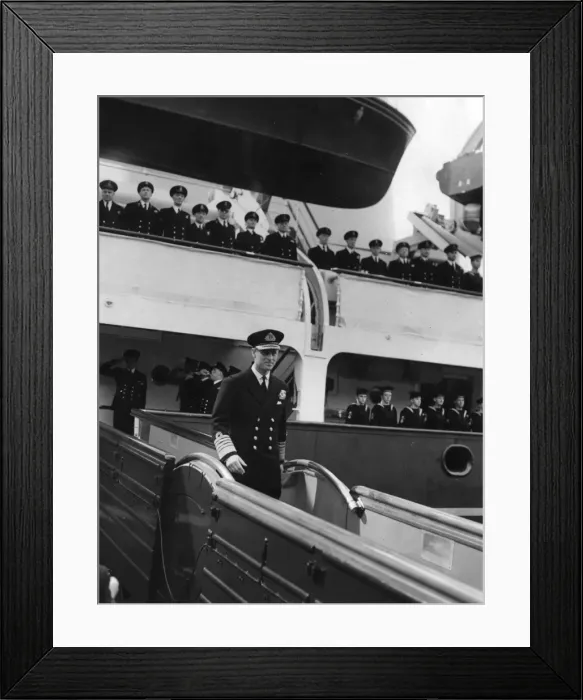 Framed Print : Duke of Edinburgh arriving at Portsmouth on Britannia