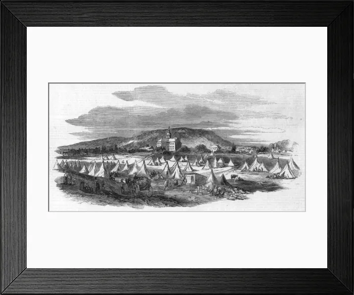 Framed Print : Encampment of sufferers by the Great Fire at Montreal