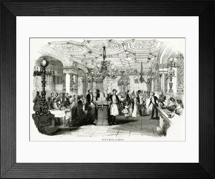 Framed Print : Cafe D Orsay or Trois Freres Provencaux, Paris 1846 Framed Print : Cafe D Orsay or Trois Freres Provencaux, Paris 1846