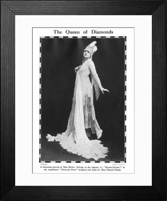 Framed Print : The Queen of Diamonds - Shirley Kellogg in Elspeth Phelps Framed Print : The Queen of Diamonds - Shirley Kellogg in Elspeth Phelps