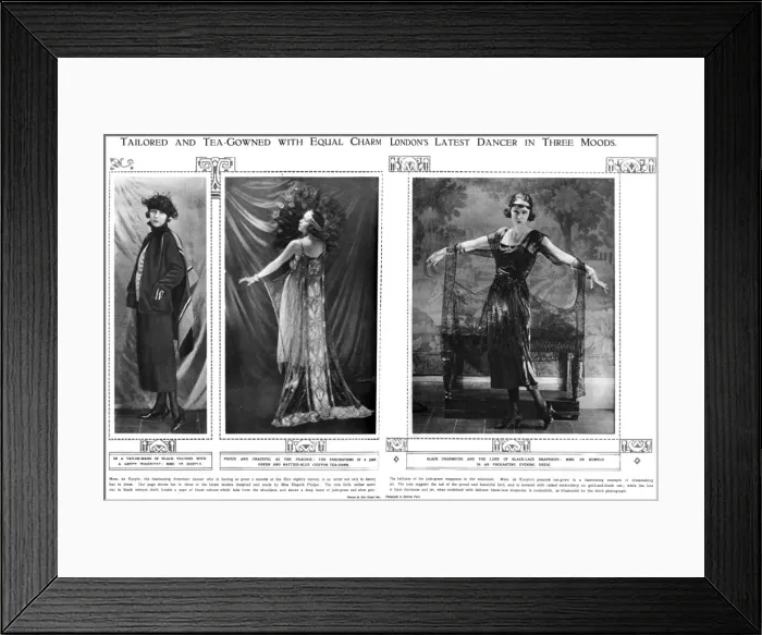 Framed Print : Mme de Kurylo wearing designs by Elspeth Phelps Framed Print : Mme de Kurylo wearing designs by Elspeth Phelps