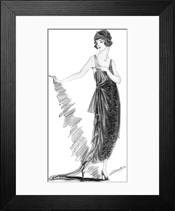 Framed Print : Evening dress by Elspeth Phelps Framed Print : Evening dress by Elspeth Phelps