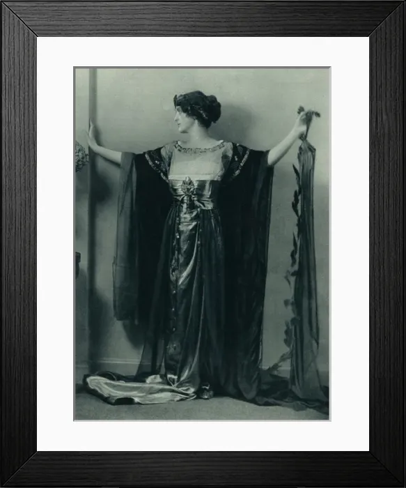 Framed Print : Mrs Morrison-Bell as Oak for Nymphs of Forest tableau Framed Print : Mrs Morrison-Bell as Oak for Nymphs of Forest tableau
