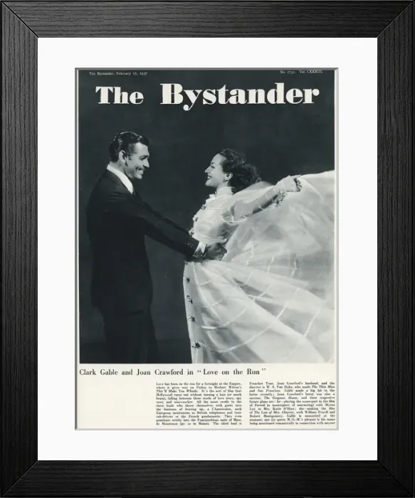 Framed Print : Clark Gable with Joan Crawford in Love on the Run 1936 Framed Print : Clark Gable with Joan Crawford in Love on the Run 1936