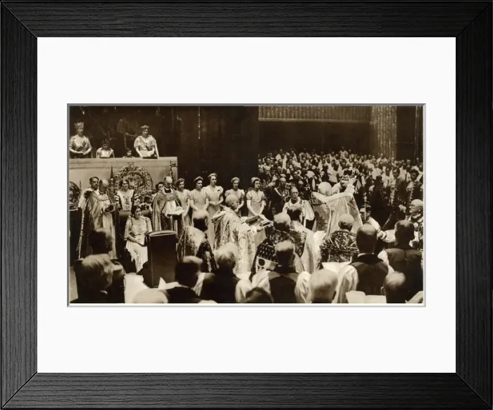Framed Print : Coronation, Crowning of King George VI 1937 Framed Print : Coronation, Crowning of King George VI 1937
