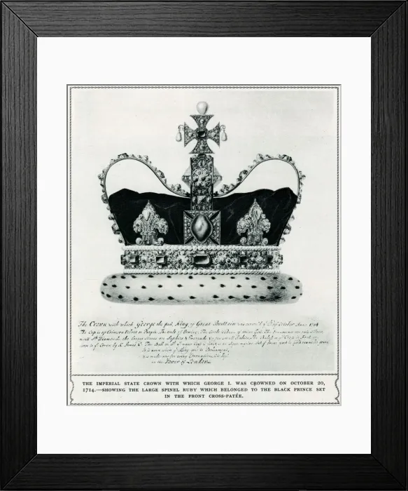 Framed Print : Imperial State Crown of George I, was crowned 1714 Framed Print : Imperial State Crown of George I, was crowned 1714