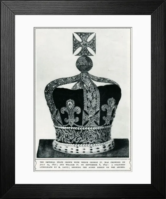 Framed Print : Imperial State Crown that George IV, was crowned 1821 Framed Print : Imperial State Crown that George IV, was crowned 1821