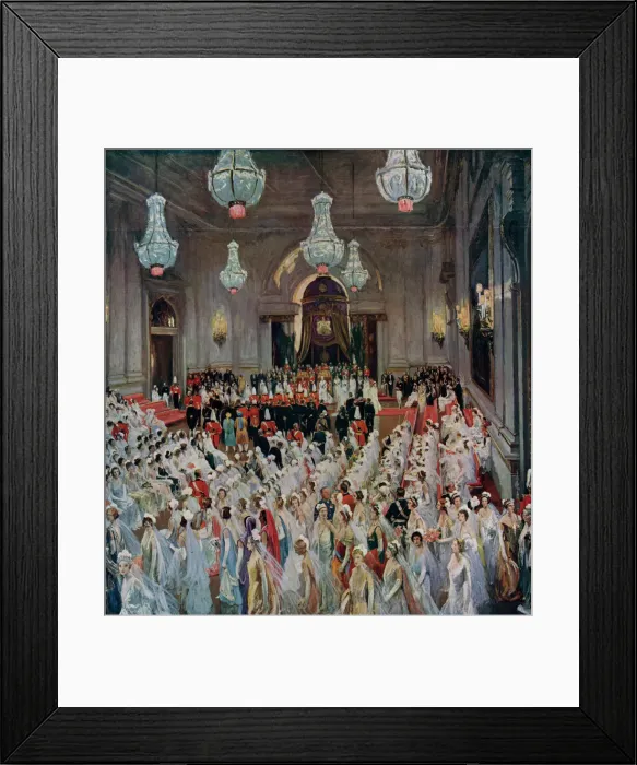 Framed Print : Their Majesties Court by Sir John Lavery Framed Print : Their Majesties Court by Sir John Lavery