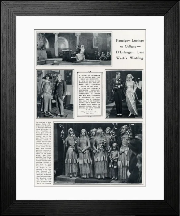 Framed Print : Baba D Erlanger weds Prince Faucigny Lucinge et Coligne Framed Print : Baba D Erlanger weds Prince Faucigny Lucinge et Coligne