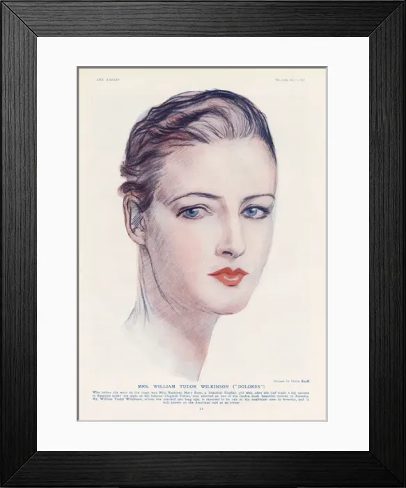 Framed Print : Mrs William Tudor Wilkinson aka Dolores by Olive Snell Framed Print : Mrs William Tudor Wilkinson aka Dolores by Olive Snell