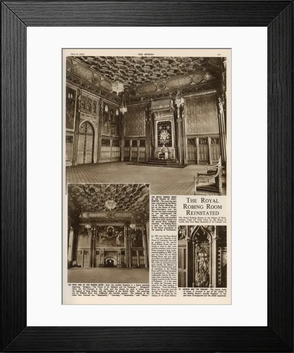 Framed Print : The Royal Robing Room Reintated Framed Print : The Royal Robing Room Reintated