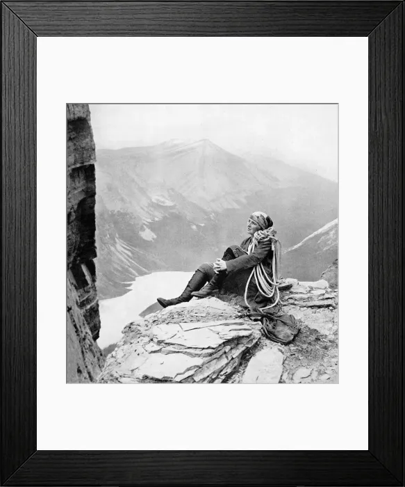 Framed Print : Dorothy Pilley, English climber in Glacier National Park Framed Print : Dorothy Pilley, English climber in Glacier National Park