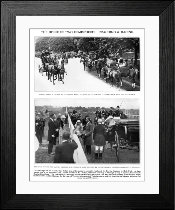 Framed Print : The coaching club drive from Hyde Park to Ranelagh Framed Print : The coaching club drive from Hyde Park to Ranelagh