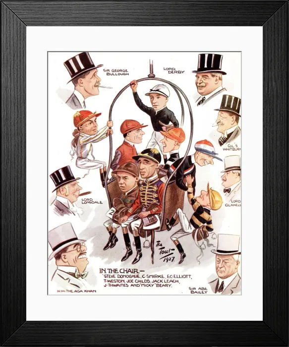 Framed Print : Caricatures at Royal Ascot, 1927 Framed Print : Caricatures at Royal Ascot, 1927