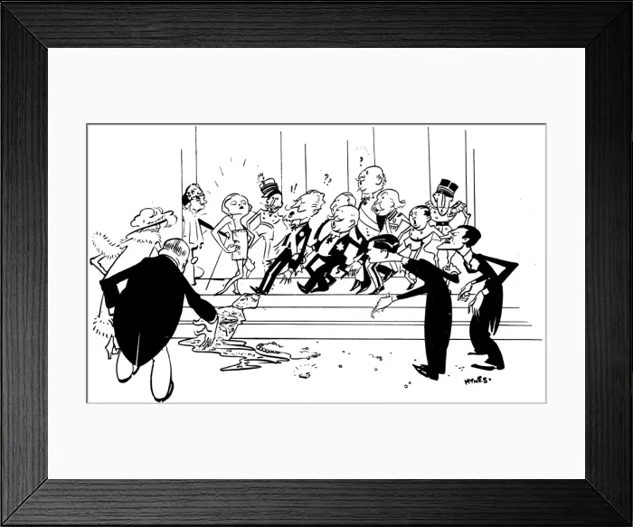 Framed Print : Caricature of Tallulah Bankhead in The Garden of Eden Framed Print : Caricature of Tallulah Bankhead in The Garden of Eden