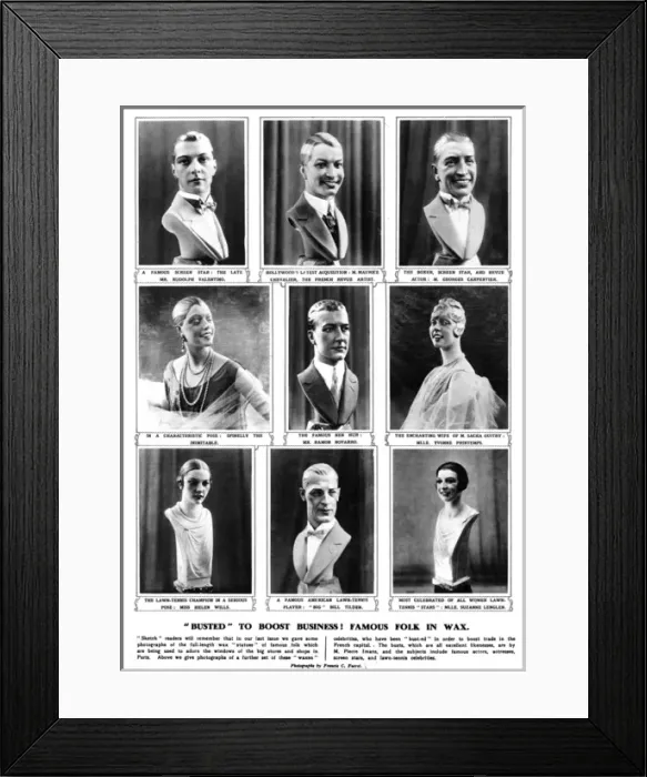 Framed Print : Famous folk in wax in the Sketch Framed Print : Famous folk in wax in the Sketch