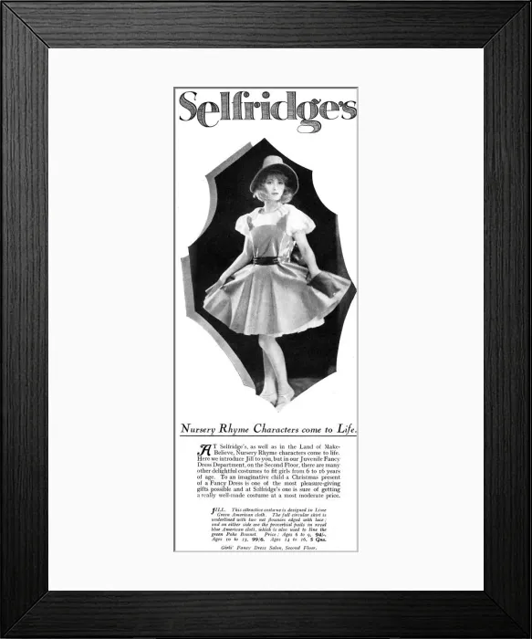 Framed Print : Advertisement for Selfridges in the Sketch Framed Print : Advertisement for Selfridges in the Sketch