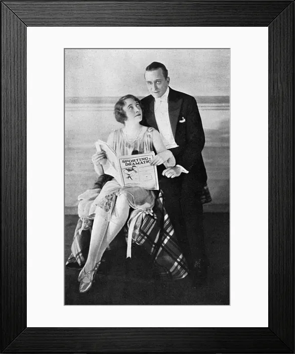 Framed Print : Photograph of Mr Lynne Overman and Miss Dorothy Tetley
