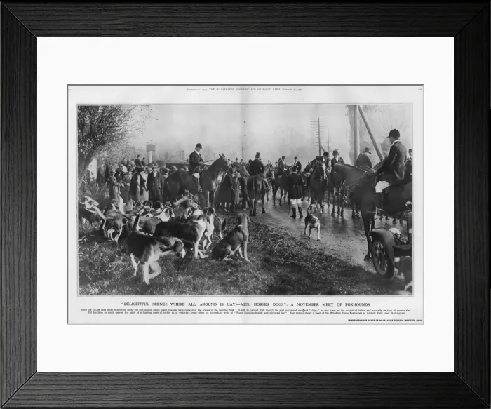 Framed Print : Photo of the Whaddon Chase Fozhounds at Adstock Folly