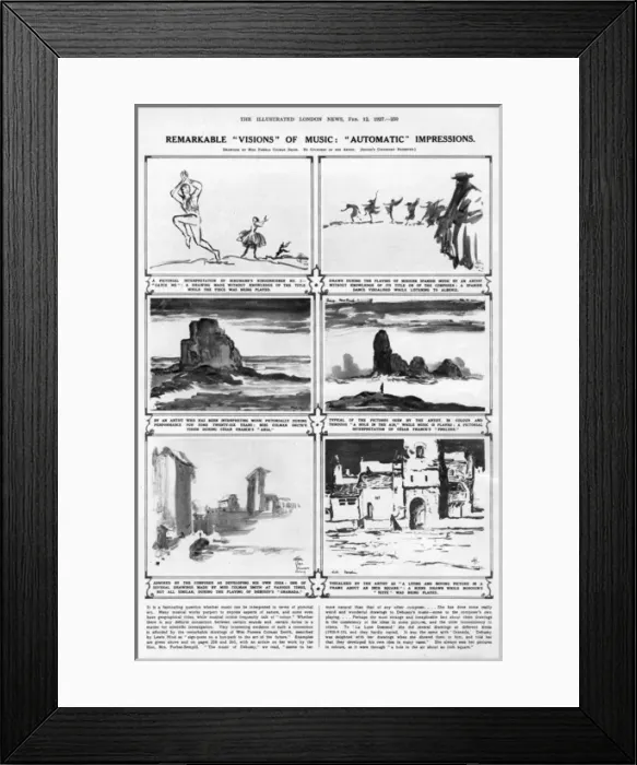Framed Print : Music visualised by Pamela Colman Smith Framed Print : Music visualised by Pamela Colman Smith