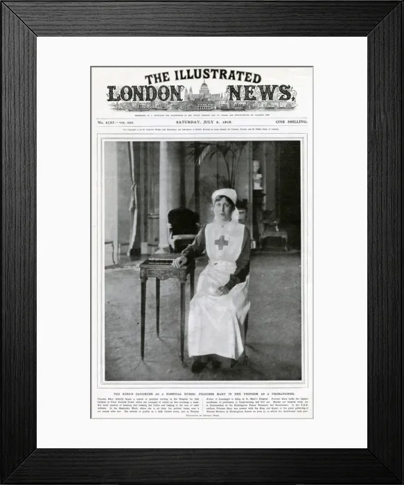 Framed Print : Princess Mary in hospital nurse uniform 1918 Framed Print : Princess Mary in hospital nurse uniform 1918