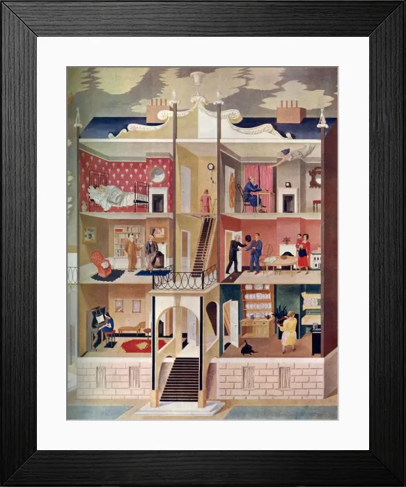 Framed Print : Life in a Boarding House by Eric Ravilious