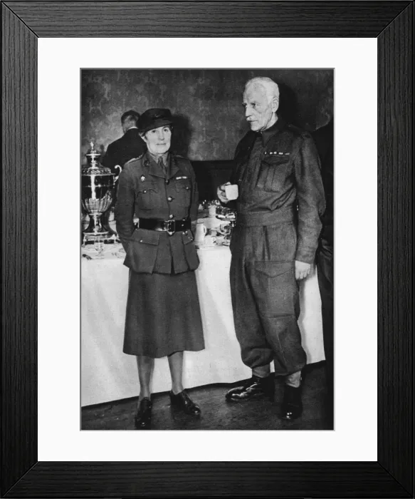 Framed Print : Lord Redesdale at wedding of daughter Deborah Mitford