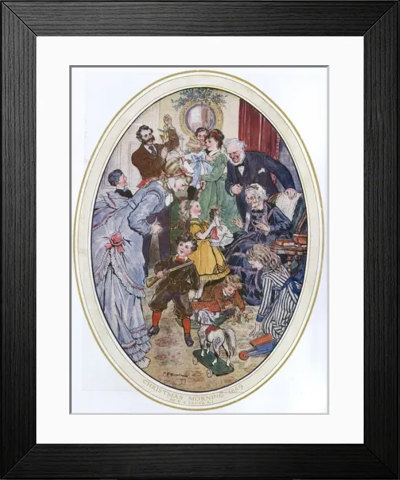 Framed Print : Christmas Morning 1869 Framed Print : Christmas Morning 1869