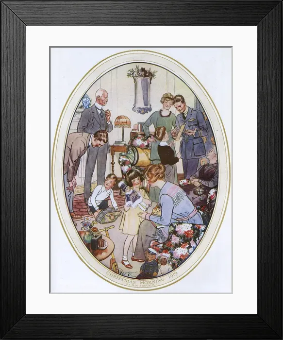 Framed Print : Christmas Morning 1919 Framed Print : Christmas Morning 1919