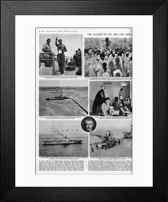 Framed Print : Iraq threat to Kuwait, 1961 Framed Print : Iraq threat to Kuwait, 1961